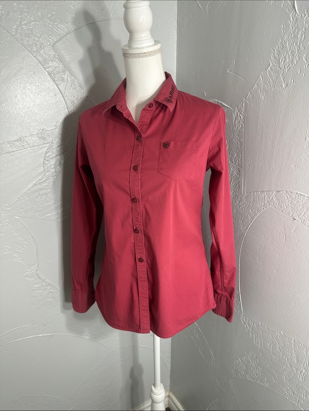 Ariat Rose-Red Women’s Long-Sleeve Button-Down Shirt